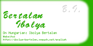 bertalan ibolya business card